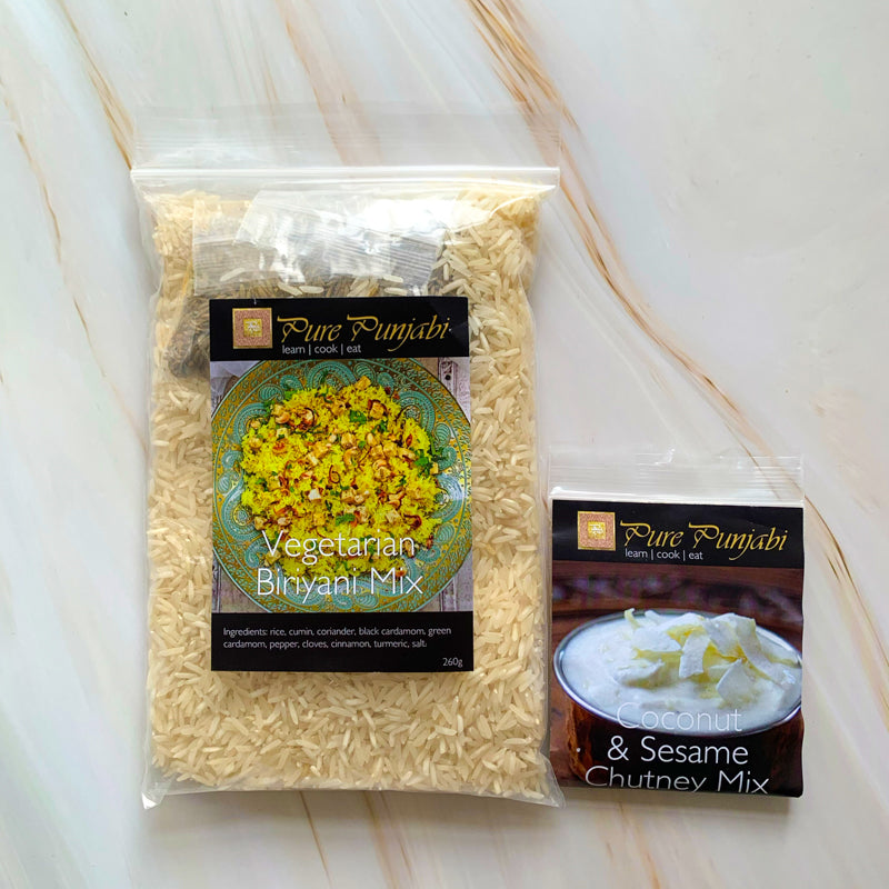 Vegetarian biriyani dinner kit