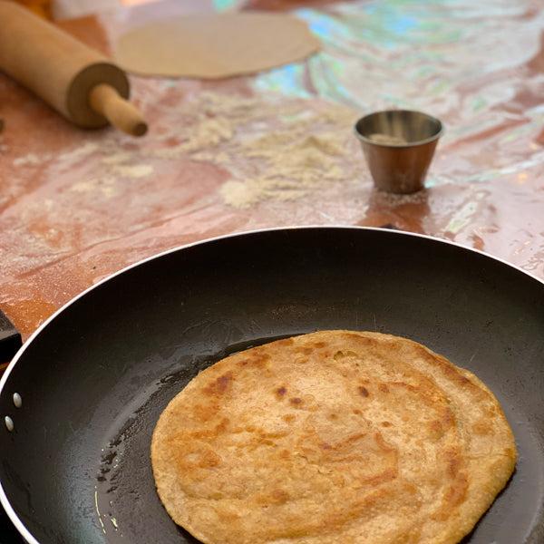 Paratha, Indian flatbread, crispy Indian flatbread, meal kit, brunch, curry kit, vegetarian, www.purepunjabi.co.uk, www.indianmealkits.co.uk