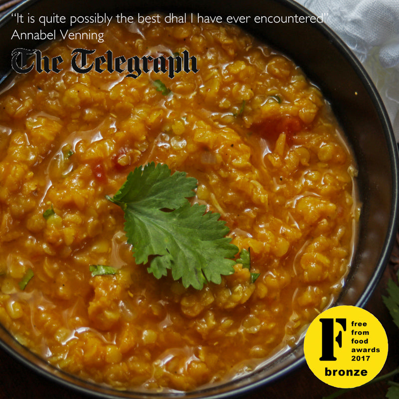 Masoor di dhal, Pure Punjabi masoor di dhal, FreeFrom Food Awards, The Telegraph, Dhal The Telegraph, www.purepunjabi.co.uk, www.indianmealkits.co.uk