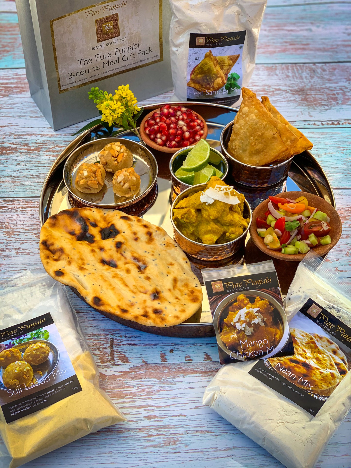 Mango Chicken & Naan Bread 3 course meal gift pack