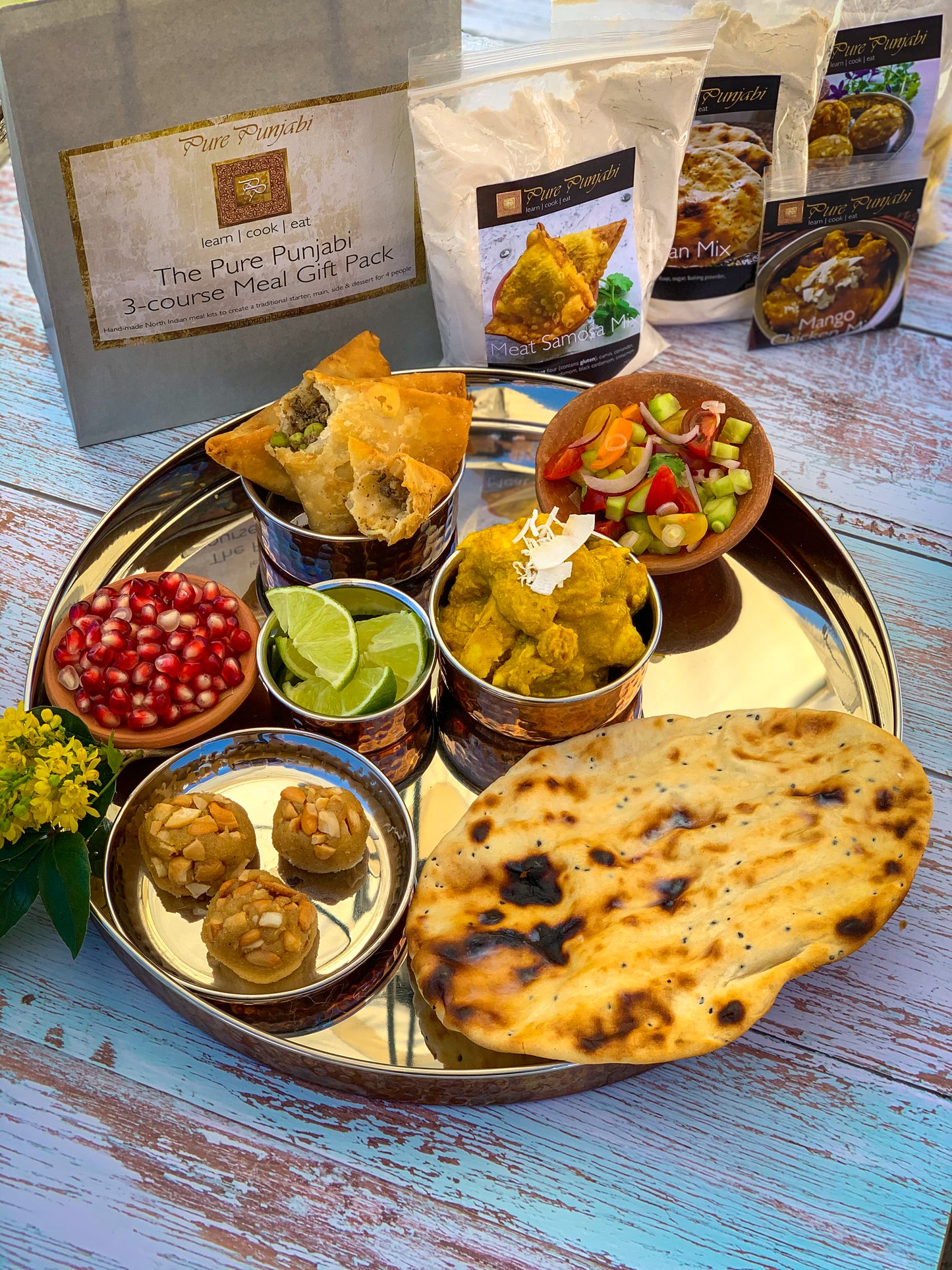 Mango Chicken & Naan Bread 3 course meal gift pack