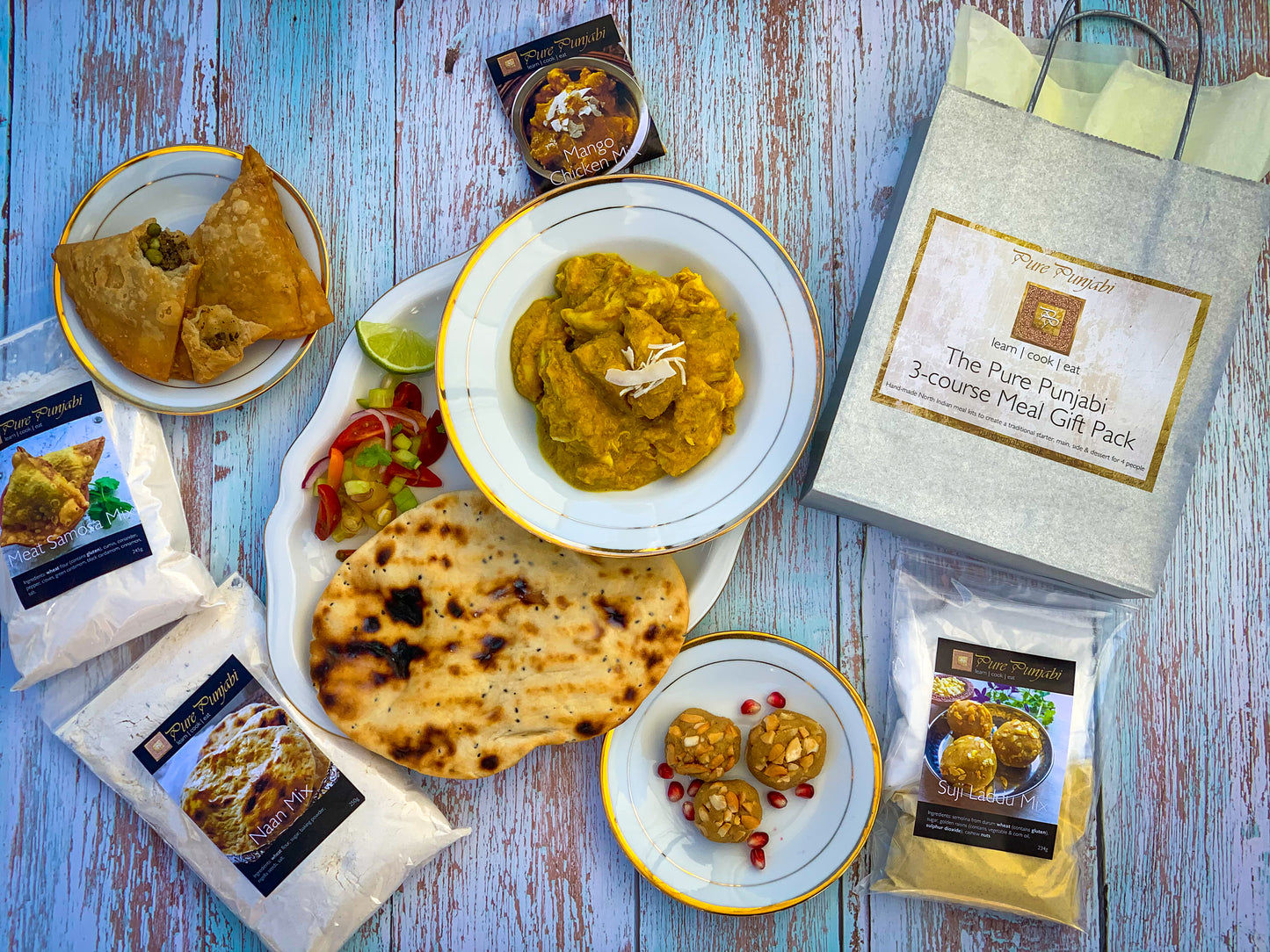 Mango Chicken & Naan Bread 3 course meal gift pack