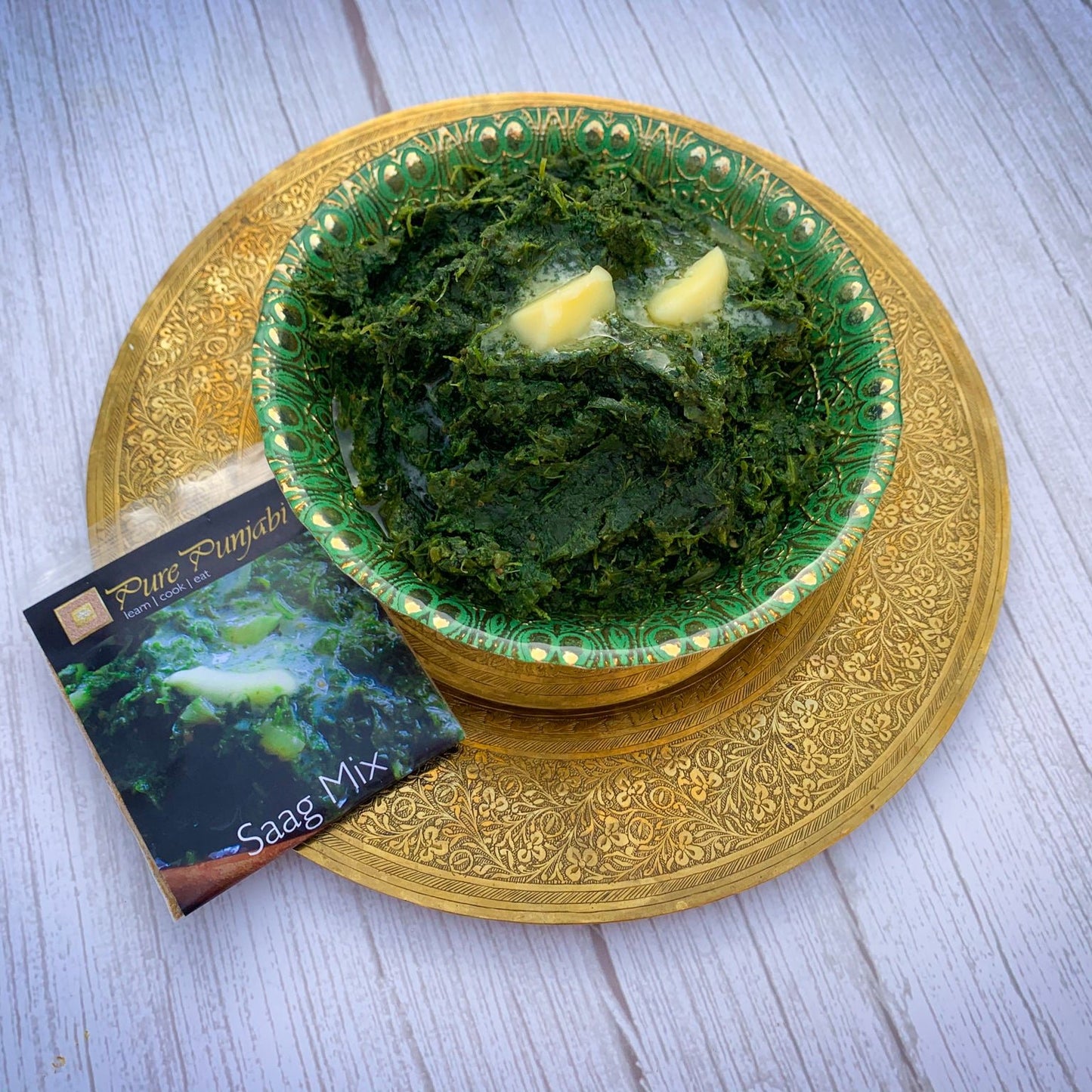 Saag, Indian spinach, Saag kit, Saag mix, Indian meal kit, How to make saag, saag aloo