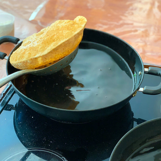 Bhatoora, Bhatoore, Puri, Puris, Fried bread, flatbread, Indian bread, purepunjabi.co.uk 