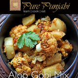 Aloo gobi, Punjabi aloo gobi, Indian potatoes, spiced cauliflower, purepunjabi.co.uk